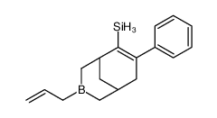 (3-phenyl-7-prop-2-enyl-7-borabicyclo[3.3.1]non-3-en-4-yl)silane结构式