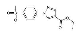 ethyl 1-(4-methylsulfonylphenyl)pyrazole-4-carboxylate结构式