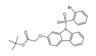 [9-(2-Bromo-benzenesulfonyl)-9H-carbazol-2-yloxy]-acetic acid tert-butyl ester Structure