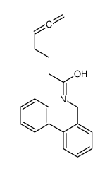 N-[(2-phenylphenyl)methyl]hepta-5,6-dienamide Structure