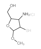 (3-amino-5-methoxy-4-sulfanyl-oxolan-2-yl)methanol structure