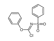 N-(benzenesulfonyl)-1-phenoxymethanimidoyl chloride Structure