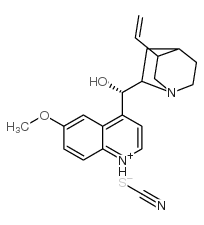 (S)-(5-ethenyl-1-azabicyclo[2.2.2]octan-2-yl)-(6-methoxyquinolin-1-ium-4-yl)methanol,thiocyanate结构式