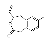 2-ethenyl-8-methyl-2,5-dihydro-1H-3-benzoxepin-4-one结构式