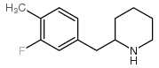 2-[(3-fluoro-4-methylphenyl)methyl]piperidine Structure