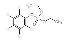 1,2,3,4,5-pentachloro-6-diethoxyphosphoryloxy-benzene Structure