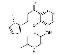 1-[2-[2-hydroxy-3-(propan-2-ylamino)propoxy]phenyl]-3-(1-methylpyrrol-2-yl)propan-1-one结构式