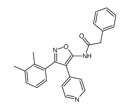 3-(2,3-Dimethylphenyl)-5-(phenylacetylamino)-4-(4-pyridyl)isoxazole结构式