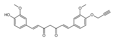 (1E,6E)-1-(4-hydroxy-3-methoxyphenyl)-7-(3-methoxy-4-(prop-2-ynyloxy)phenyl)hepta-1,6 diene-3,5-dione Structure