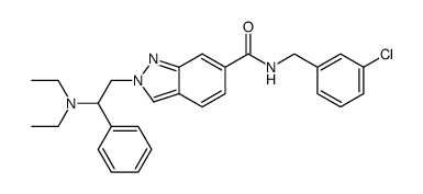 N-(3-Chlorobenzyl)-2-[2-(diethylamino)-2-phenylethyl]-2H-indazole-6-carboxamide Structure