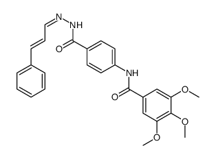 3,4,5-trimethoxy-N-[4-[[(E)-[(E)-3-phenylprop-2-enylidene]amino]carbamoyl]phenyl]benzamide Structure