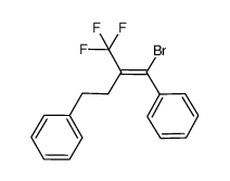 (Z)-1-bromo-1,4-diphenyl-2-trifluoromethylbut-1-ene结构式