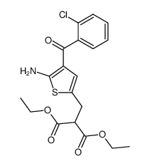 diethyl 2-[[5-amino-4-(2-chlorobenzoyl)-thien-2-yl]methyl]malonate Structure