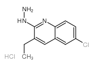 6-Chloro-3-ethyl-2-hydrazinoquinoline hydrochloride结构式