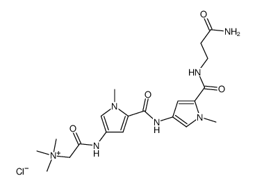 [5-[[5-(2-carbamoylethylcarbamoyl)-1-methyl-pyrrol-3-yl]carbamoyl]-1-m ethyl-pyrrol-3-yl]carbamoylmethyl-trimethyl-azanium chloride Structure