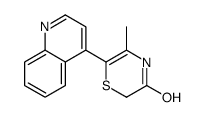 5-methyl-6-quinolin-4-yl-4H-1,4-thiazin-3-one结构式