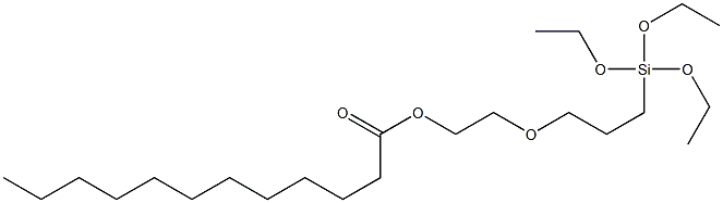 TRIETHOXYSILYLPROPOXY(POLYETHYLENEOXY)DODECANOATE Structure