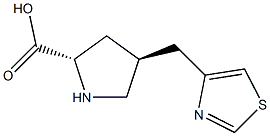 (2S,4S)-4-(thiazol-4-ylMethyl)pyrrolidine-2-carboxylic acid Structure