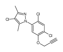 4-chloro-1-(2,4-dichloro-5-prop-2-ynoxyphenyl)-3,5-dimethylpyrazole结构式