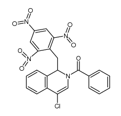 N-benzoyl-4-chloro-1-(2',4',6'-trinitrobenzyl)-1,2-dihydroisoquinoline Structure