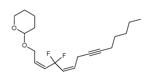4,4-difluorotetradeca-2,5-dien-8-yn-1-yl tetrahydropyranyl ether Structure