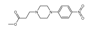 3-[4-(4-Nitro-phenyl)-piperazin-1-yl]-propionic acid methyl ester结构式