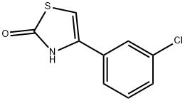 4-(3-氯苯基)-2,3-二氢-1,3-噻唑-2-酮结构式