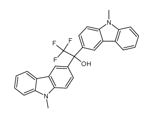 1,1,1-trifluoro-2,2-bis(9-methyl-3-carbazolyl)-2-hydroxyethane结构式