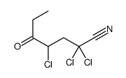 2,2,4-trichloro-5-oxoheptanenitrile结构式