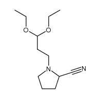 1-(3,3-diethoxypropyl)pyrrolidine-2-carbonitrile结构式