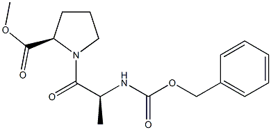 D-Proline, N-[(phenylmethoxy)carbonyl]-L-alanyl-, methyl ester Structure