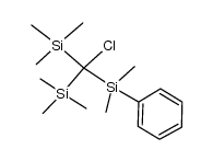 (chloro(dimethyl(phenyl)silyl)methylene)bis(trimethylsilane) Structure