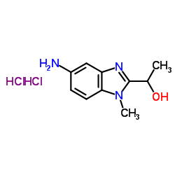 1-(5-AMINO-1-METHYL-1 H-BENZOIMIDAZOL-2-YL)-ETHANOL DIHYDROCHLORIDE Structure