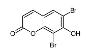 6,8-dibromo-7-hydroxychromen-2-one Structure