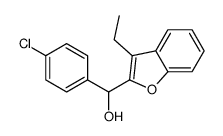 (4-chlorophenyl)-(3-ethyl-1-benzofuran-2-yl)methanol结构式