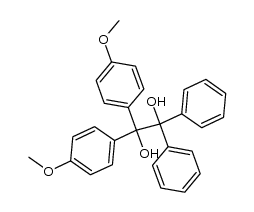 1,1-bis-(4-methoxy-phenyl)-2,2-diphenyl-ethane-1,2-diol结构式