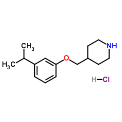 4-[(3-Isopropylphenoxy)methyl]piperidine hydrochloride (1:1)结构式