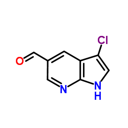 3-Chloro-7-azaindole-5-carbaldehyde结构式