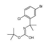 2-Methyl-2-propanyl [2-(5-bromo-2-chlorophenyl)-2-propanyl]carbam ate结构式