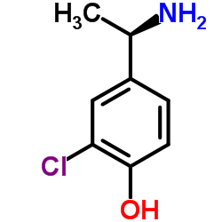4-[(1R)-1-Aminoethyl]-2-chlorophenol结构式