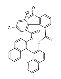 14,16-dichloro-17-nitrodibenzo[h,j]dinaphtho[2,1-b:1',2'-d][1,6]dioxacyclododecine-12,21-dione Structure