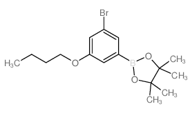 3-溴-5-丁氧基苯硼酸频那醇酯结构式