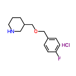 3-{[(4-Fluorobenzyl)oxy]methyl}piperidine hydrochloride (1:1)结构式