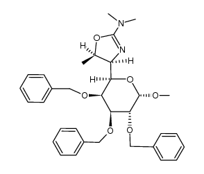 Methyl 2,3,4-Tris-O-(phenylmethyl)-6,8-dideoxy-7,6-[2-(N,N-dimethylamino)-1-oxa-3-azaprop-2-eno]-D-erythro-α-D-galacto-octopyranoside结构式