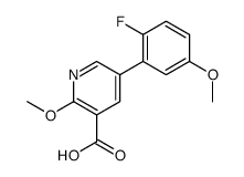 5-(2-fluoro-5-methoxyphenyl)-2-methoxypyridine-3-carboxylic acid结构式