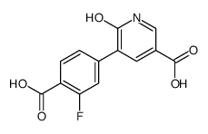 5-(4-carboxy-3-fluorophenyl)-6-oxo-1H-pyridine-3-carboxylic acid结构式