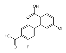 4-(2-carboxy-5-chlorophenyl)-2-fluorobenzoic acid Structure