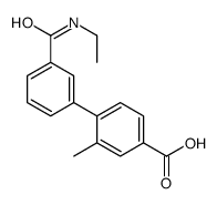 4-[3-(ethylcarbamoyl)phenyl]-3-methylbenzoic acid Structure