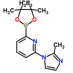 2-(2-Methyl-1H-imidazol-1-yl)-6-(4,4,5,5-tetramethyl-1,3,2-dioxaborolan-2-yl)pyridine Structure