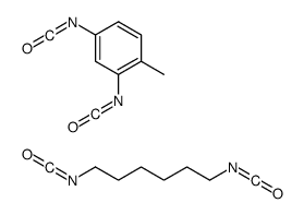 1,6-diisocyanatohexane,2,4-diisocyanato-1-methylbenzene Structure